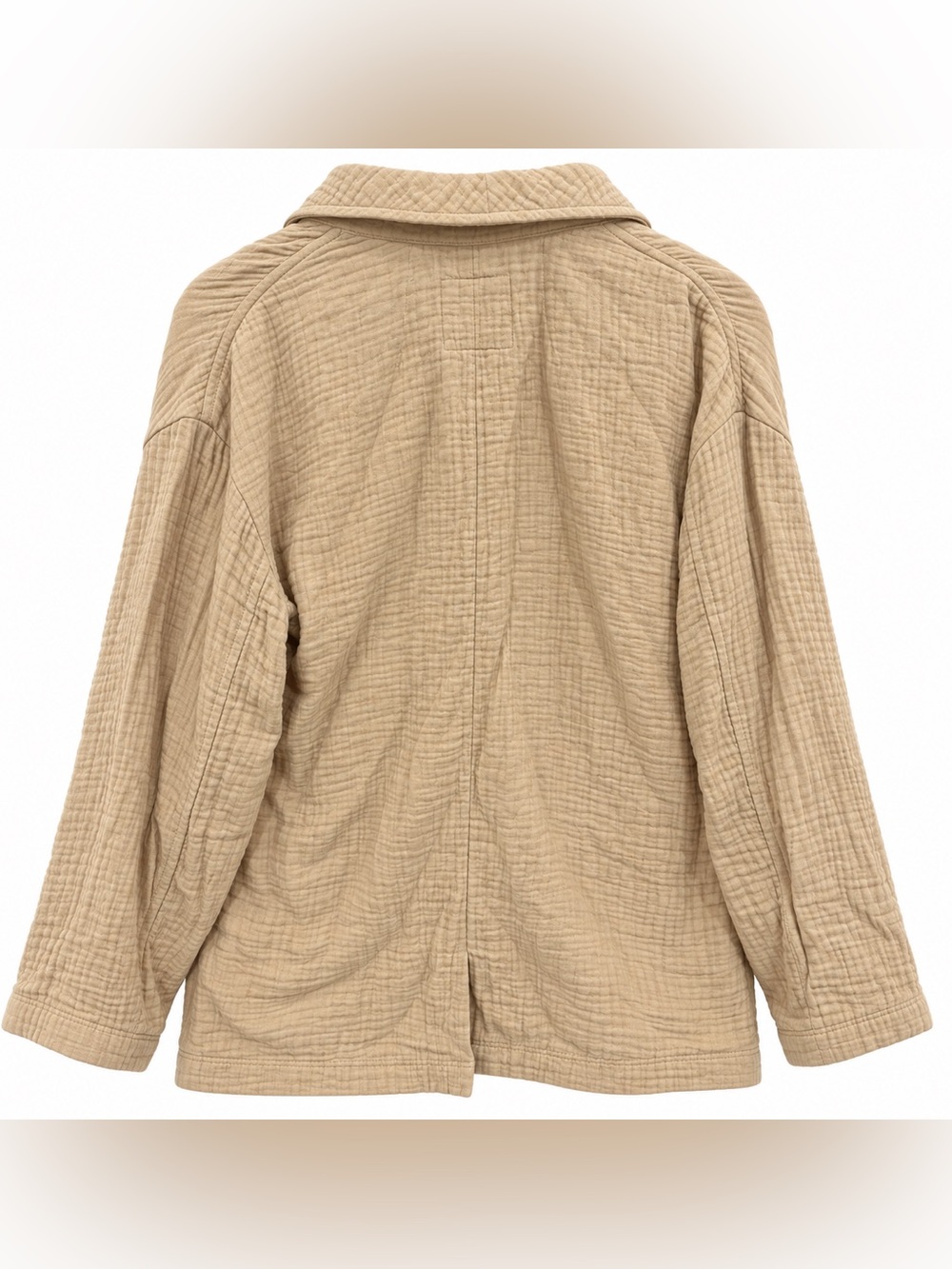 Madewell Women’s M Beige Cotton Gauze Oversized Blazer Jacket Coastal Boho - Picture 2 of 4